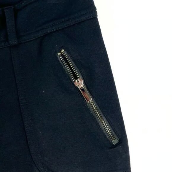 Cache Black Ponte Skinny Stretch Pants - Side & Ankle Zipper Size 6 - Picture 8 of 9